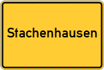 Place name sign Stachenhausen