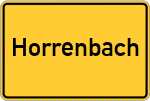 Place name sign Horrenbach