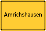 Place name sign Amrichshausen