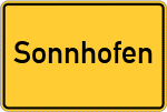 Place name sign Sonnhofen