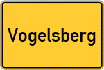 Place name sign Vogelsberg