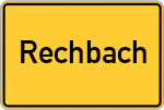 Place name sign Rechbach