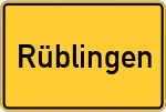Place name sign Rüblingen