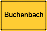 Place name sign Buchenbach