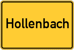 Place name sign Hollenbach