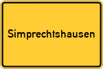 Place name sign Simprechtshausen