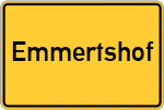 Place name sign Emmertshof