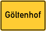 Place name sign Göltenhof