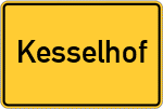 Place name sign Kesselhof