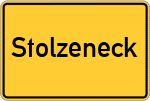 Place name sign Stolzeneck