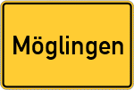 Place name sign Möglingen