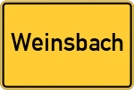 Place name sign Weinsbach