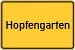 Place name sign Hopfengarten