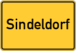 Place name sign Sindeldorf