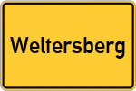 Place name sign Weltersberg
