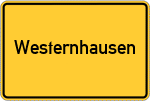 Place name sign Westernhausen