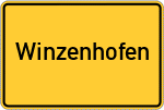 Place name sign Winzenhofen