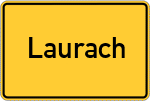 Place name sign Laurach