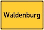 Place name sign Waldenburg