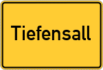 Place name sign Tiefensall