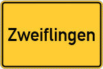 Place name sign Zweiflingen