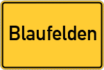 Place name sign Blaufelden