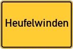 Place name sign Heufelwinden