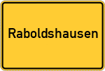 Place name sign Raboldshausen