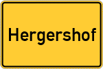 Place name sign Hergershof