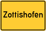 Place name sign Zottishofen