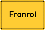 Place name sign Fronrot