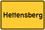 Place name sign Hettensberg
