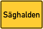 Place name sign Säghalden