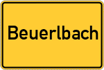 Place name sign Beuerlbach