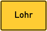 Place name sign Lohr