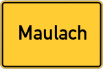 Place name sign Maulach
