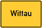 Place name sign Wittau