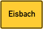 Place name sign Eisbach