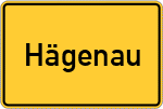 Place name sign Hägenau