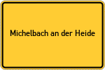 Place name sign Michelbach an der Heide