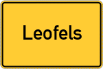 Place name sign Leofels