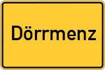 Place name sign Dörrmenz