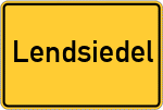 Place name sign Lendsiedel