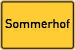 Place name sign Sommerhof