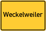 Place name sign Weckelweiler