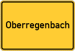 Place name sign Oberregenbach