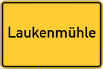 Place name sign Laukenmühle