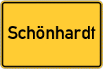 Place name sign Schönhardt