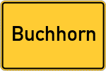 Place name sign Buchhorn