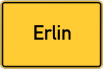 Place name sign Erlin